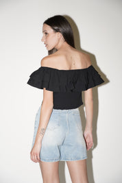 Blusa con spalle scoperte