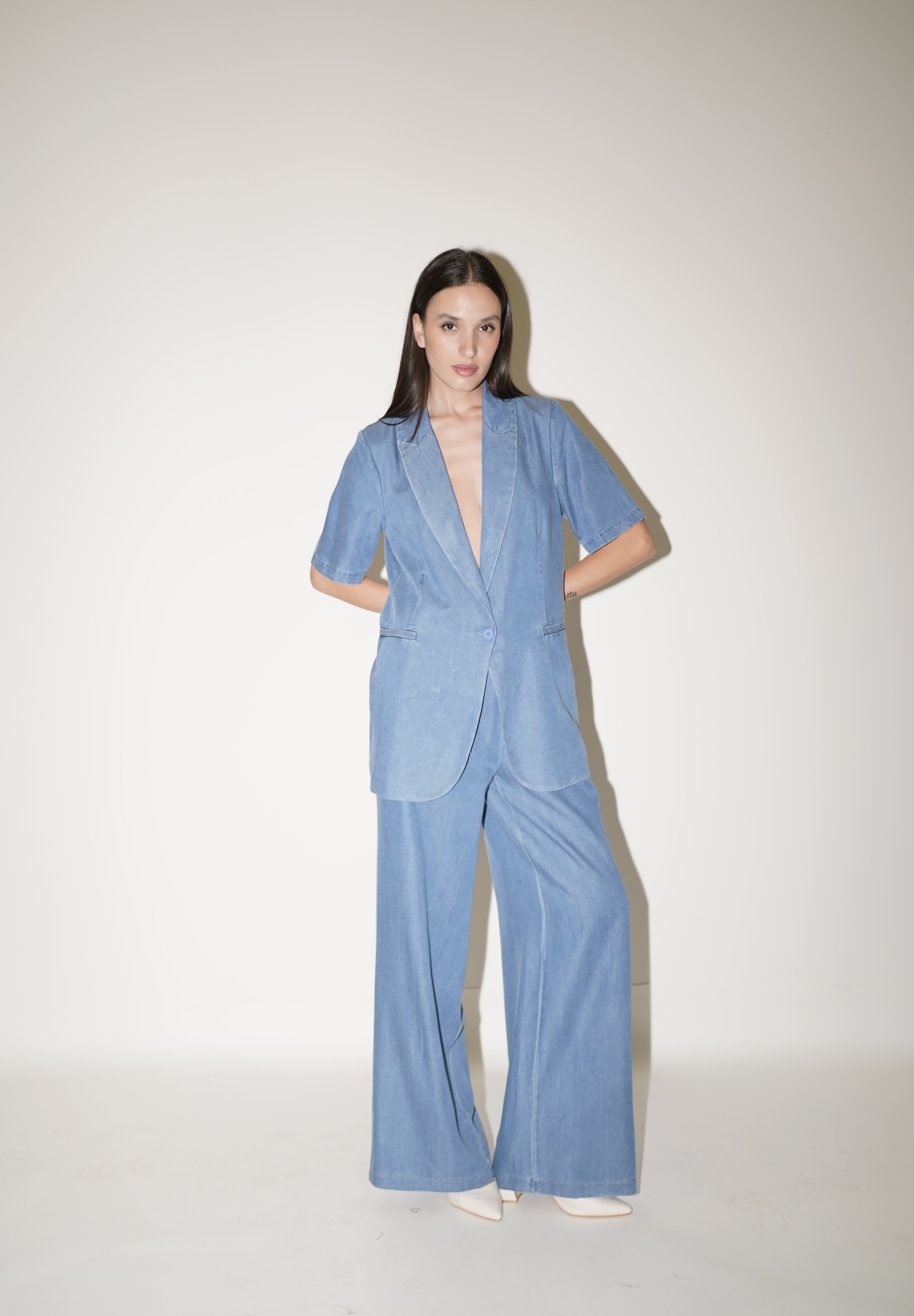 Pantalone a palazzo denim