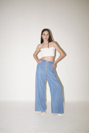 Pantalone a palazzo denim