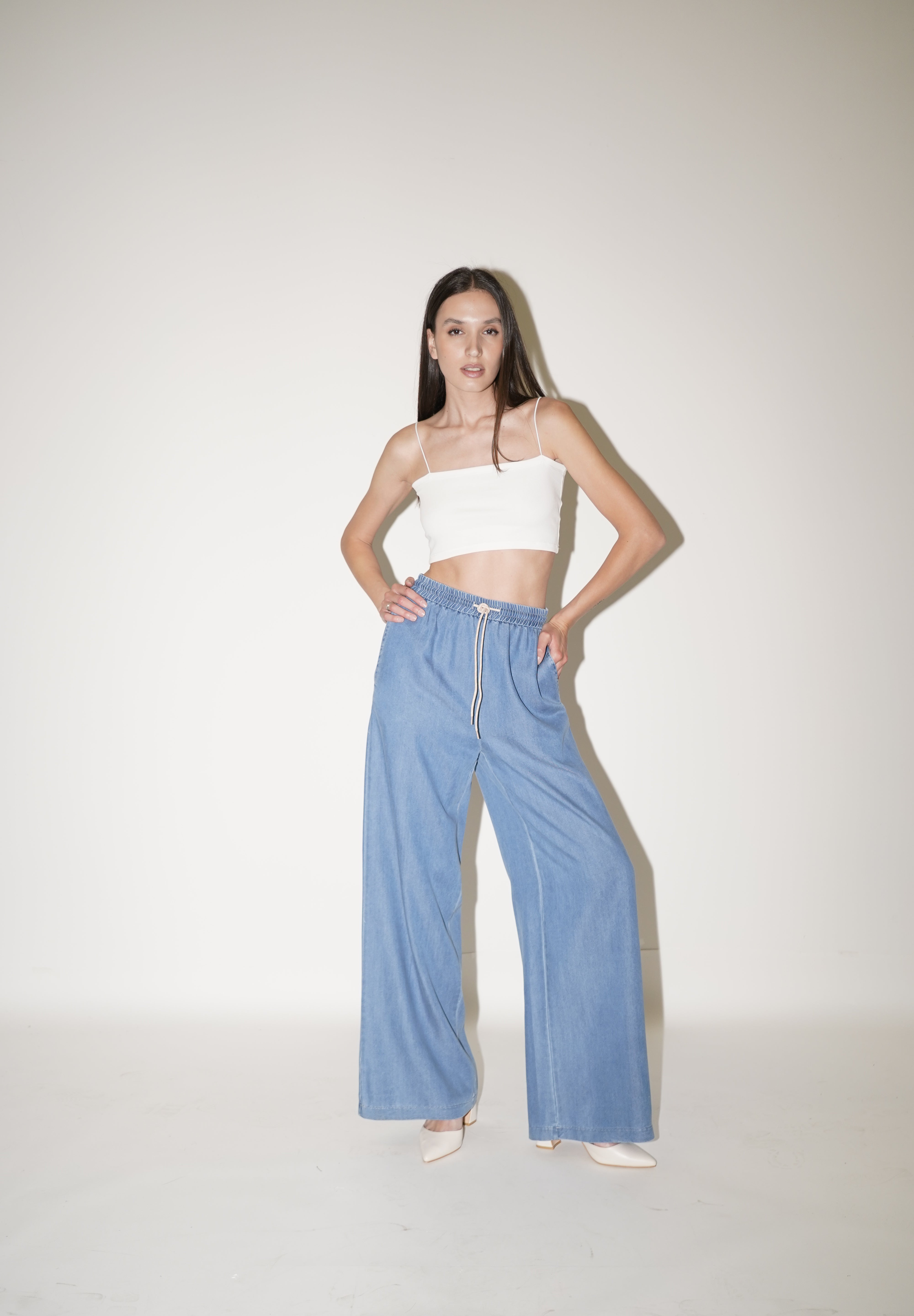 Pantalone a palazzo denim