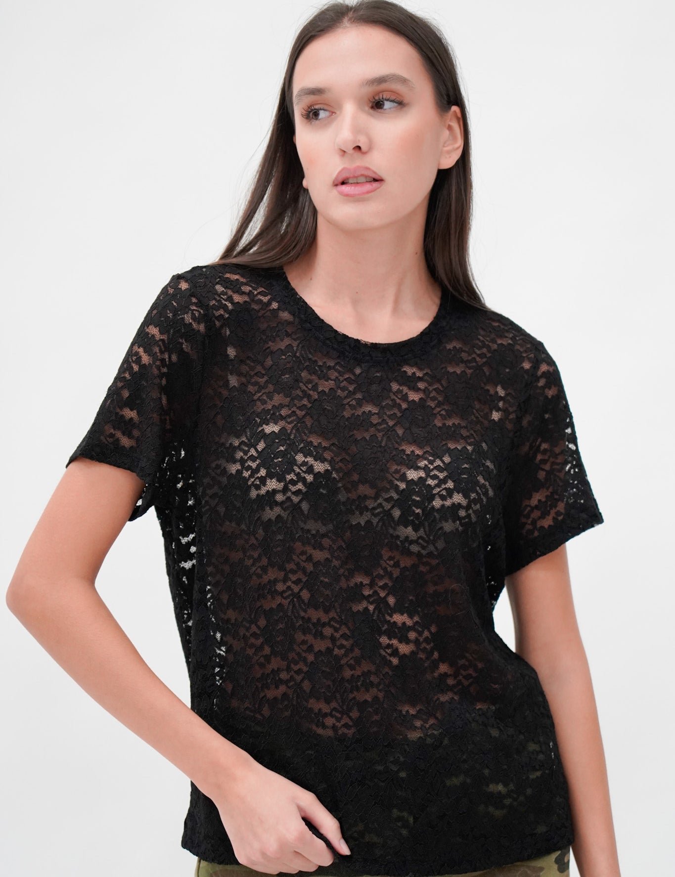 T-shirt in pizzo