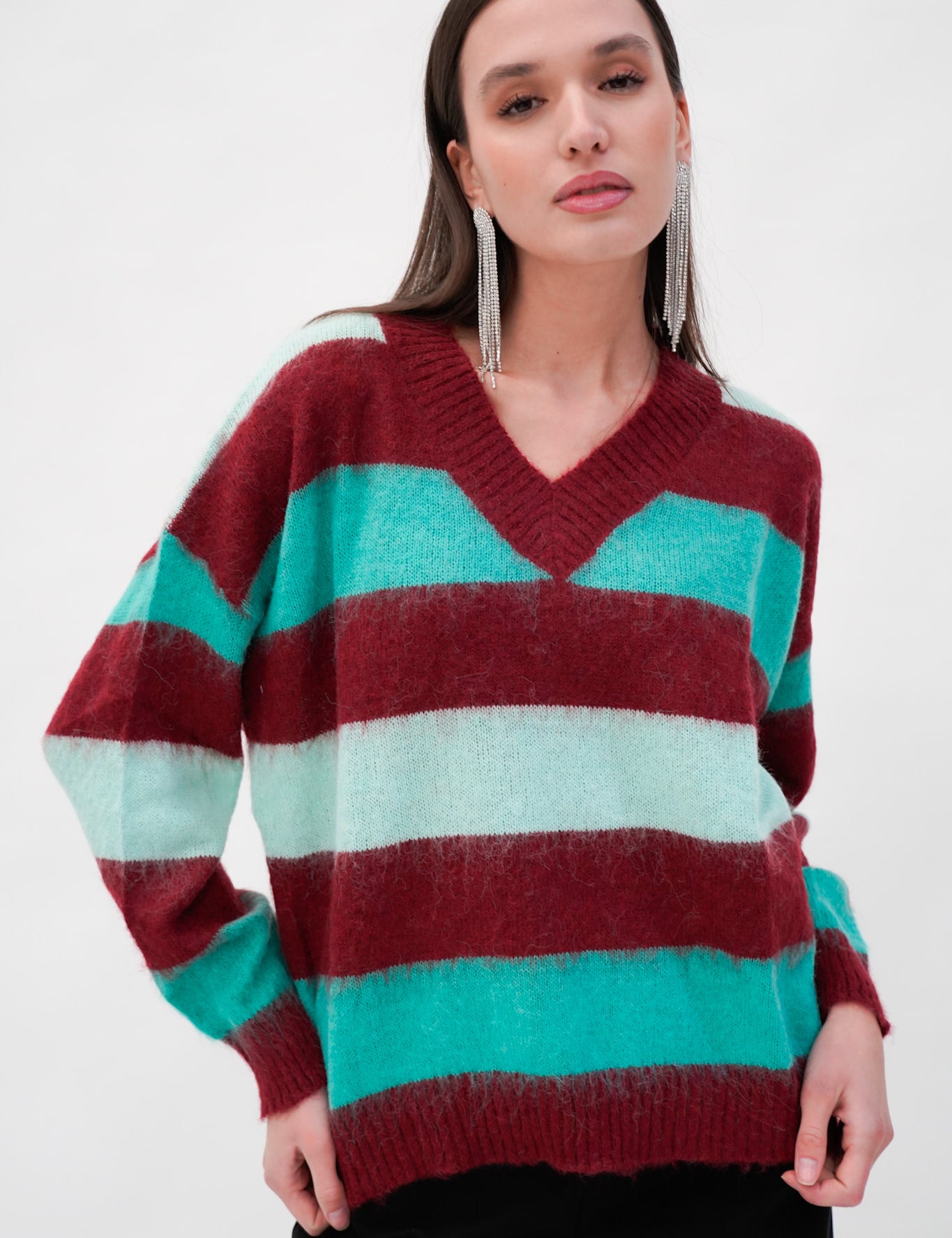 Maglione a righe