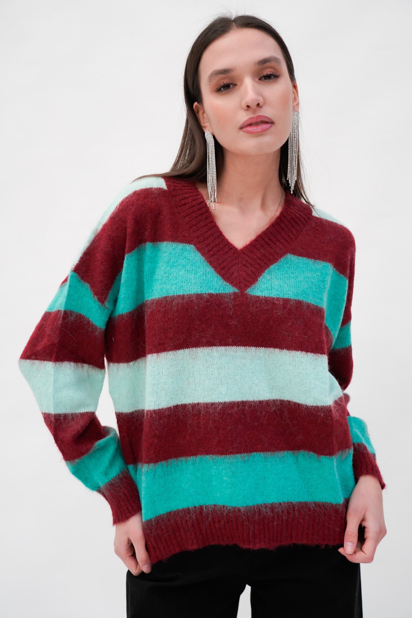 Maglione a righe