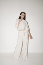 Pantalone lungo gessato