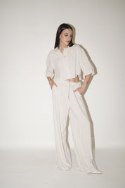Pantalone lungo gessato